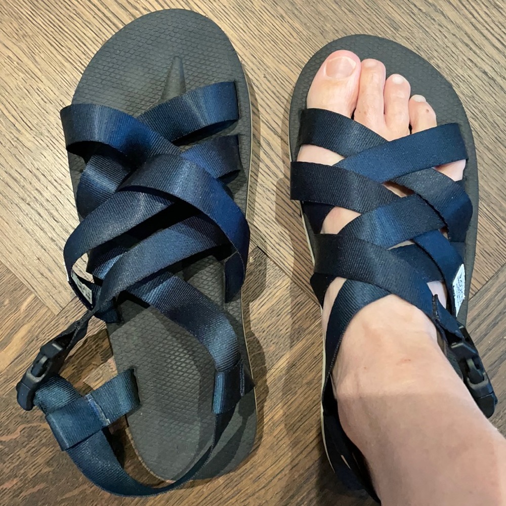 Navy Suicoke sandals great condition